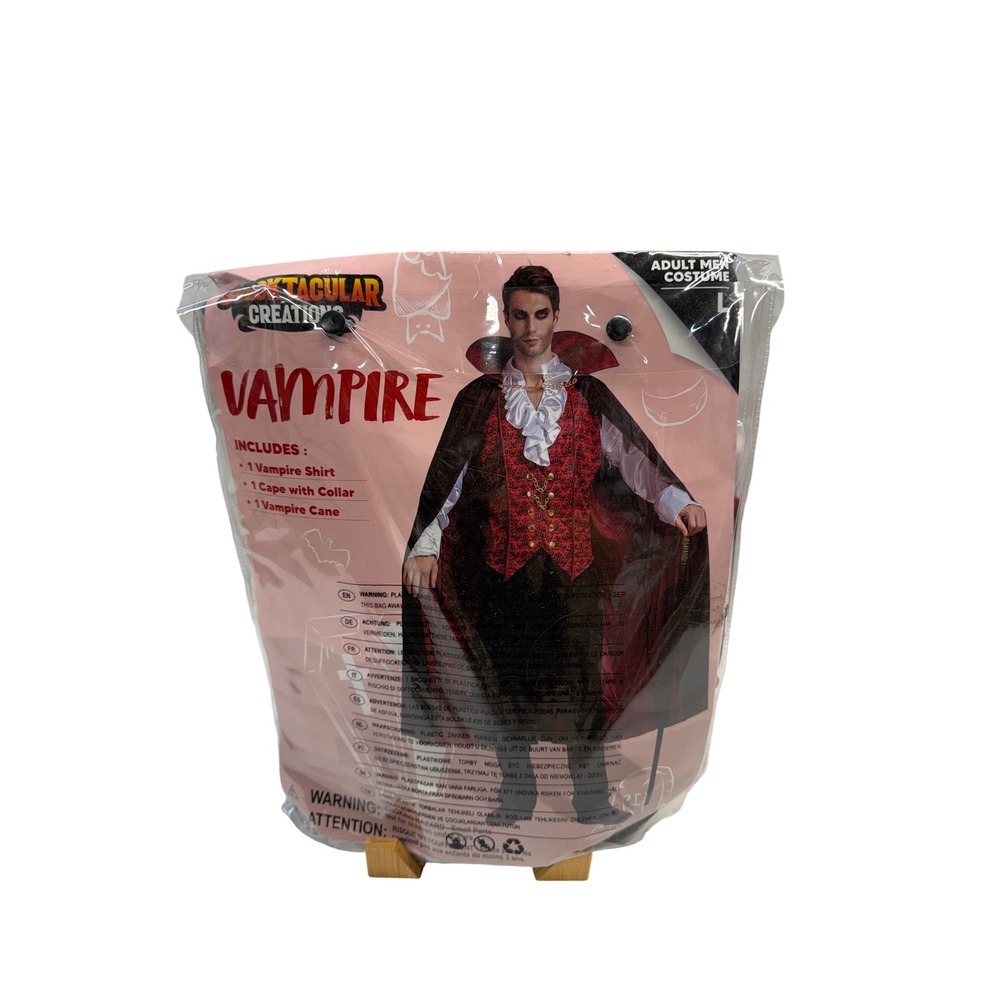 Spooktacular Creations Mens Vampire Costume Set Cape Shirt Cane Large 20172-L